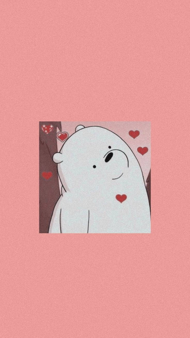 Ice Bear Cartoon Cutely Smiling Wallpaper