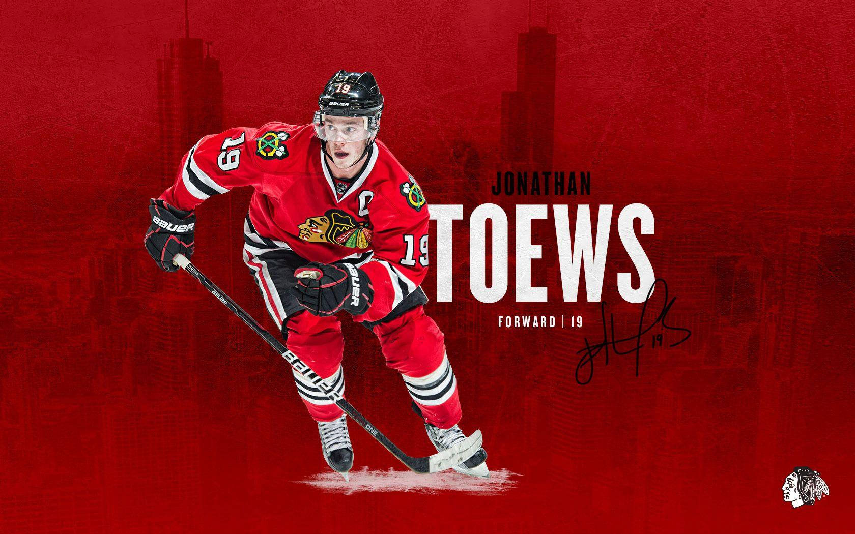 Ice Hockey Star No. 19 Jonathan Toews Wallpaper