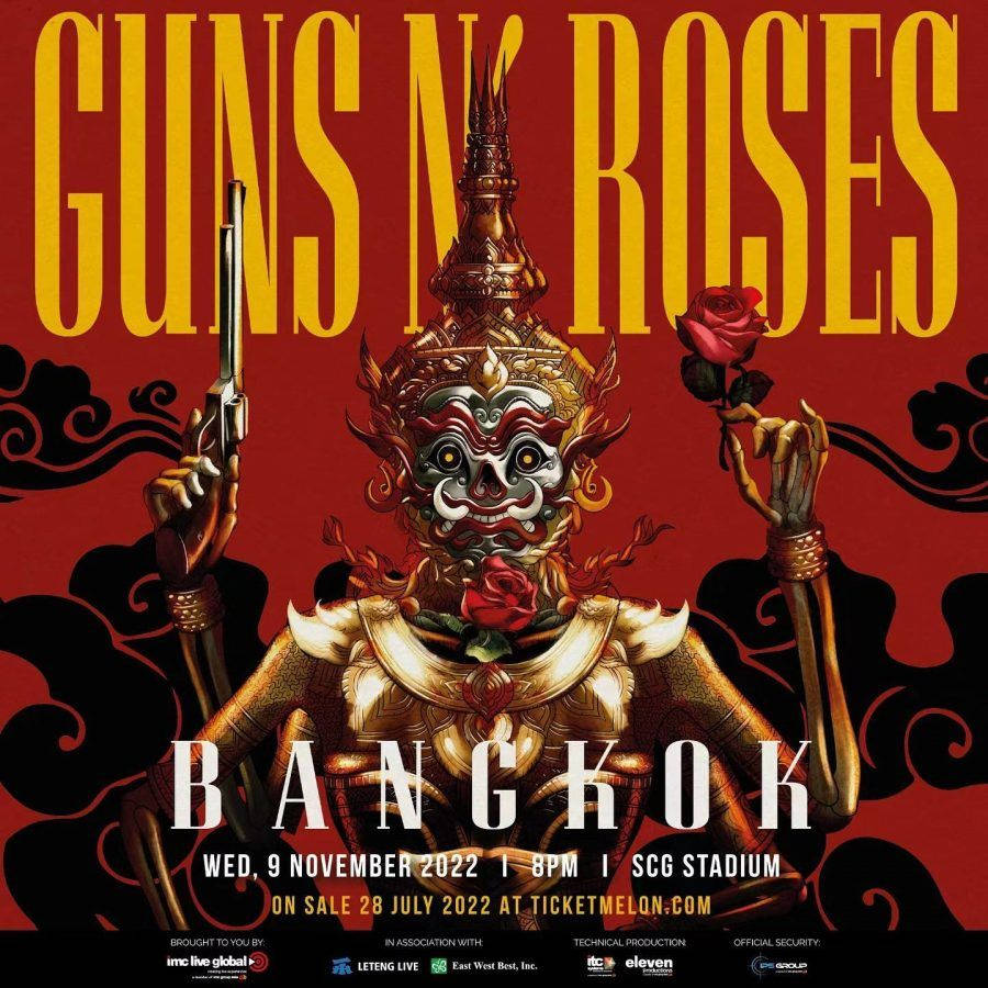 Iconic Rock Band Guns N' Roses Stunning Performance In Bangkok Wallpaper