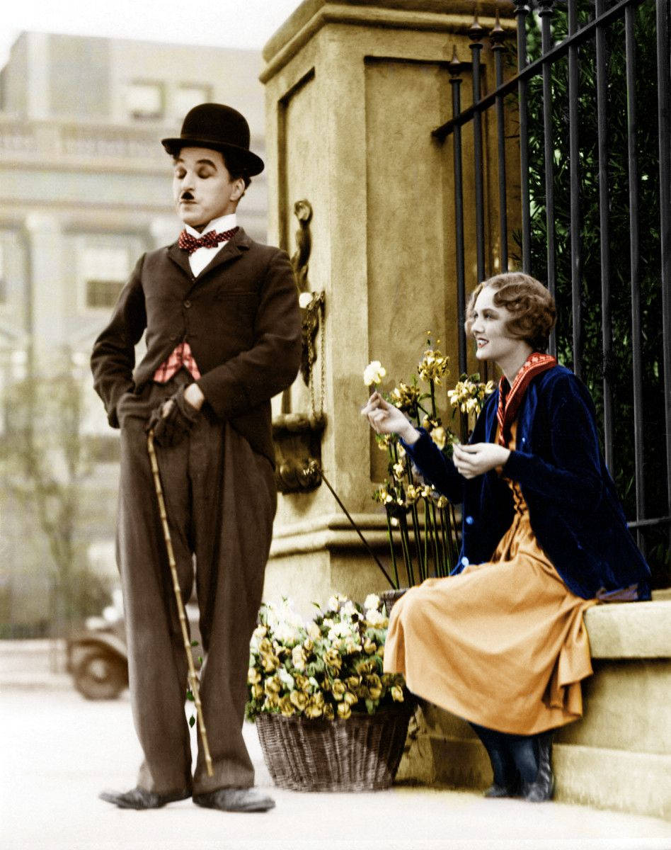 Image Charlie Chaplin Spending Time With His Beautiful Date Wallpaper