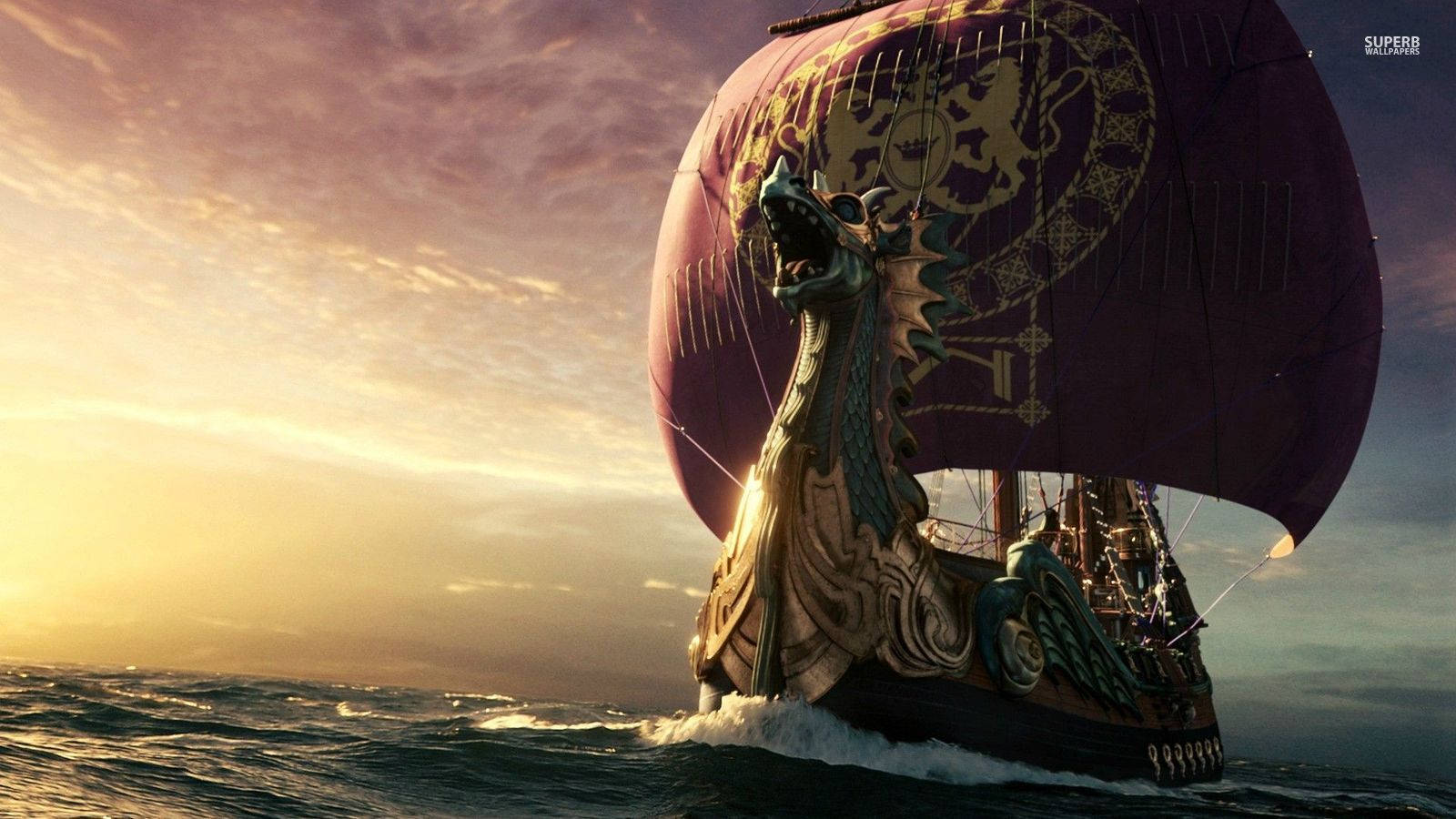 Image Set Sail On A Dragon-crested Pirate Ship Wallpaper