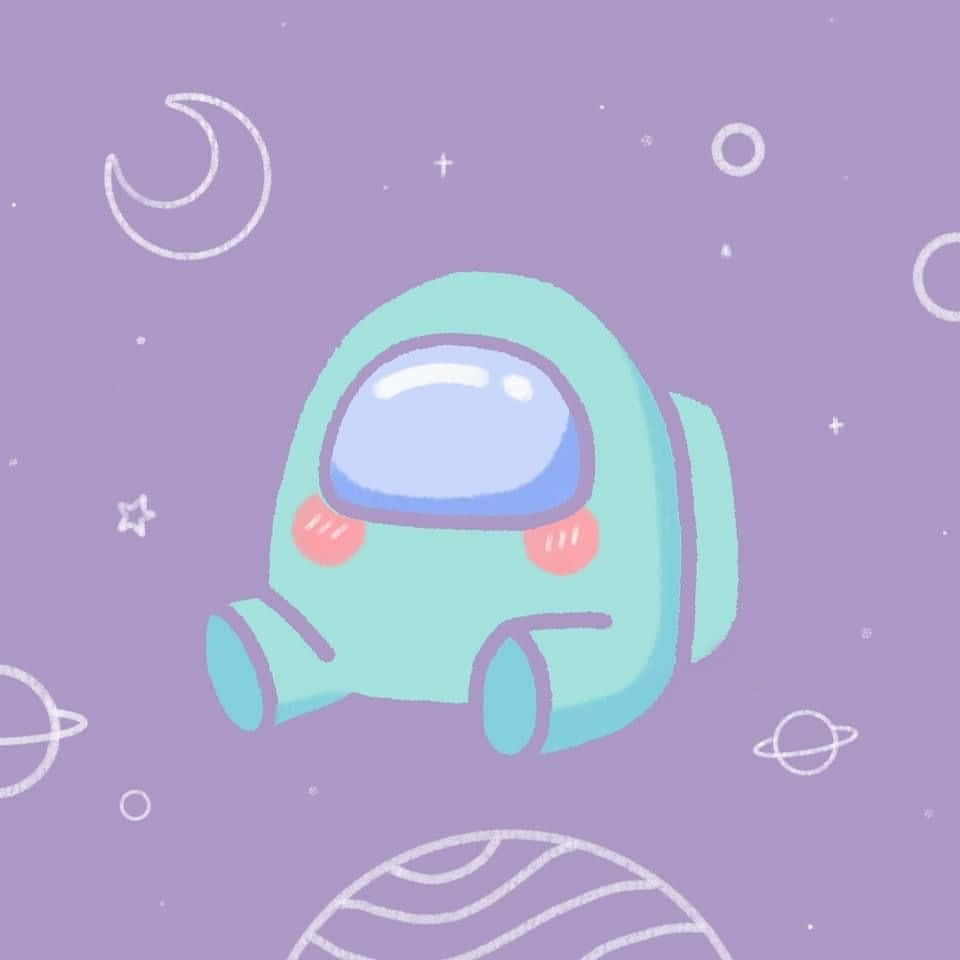 In Space Cute Among Us In The Space Wallpaper