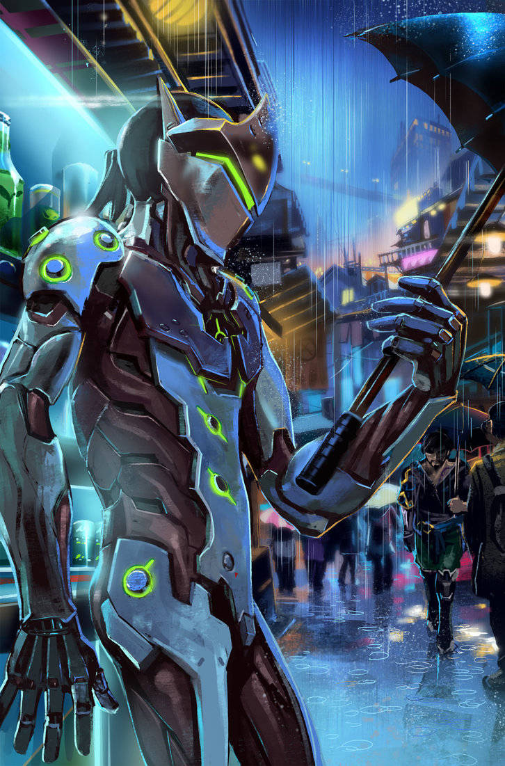 In The Rain Genji Iphone Wallpaper