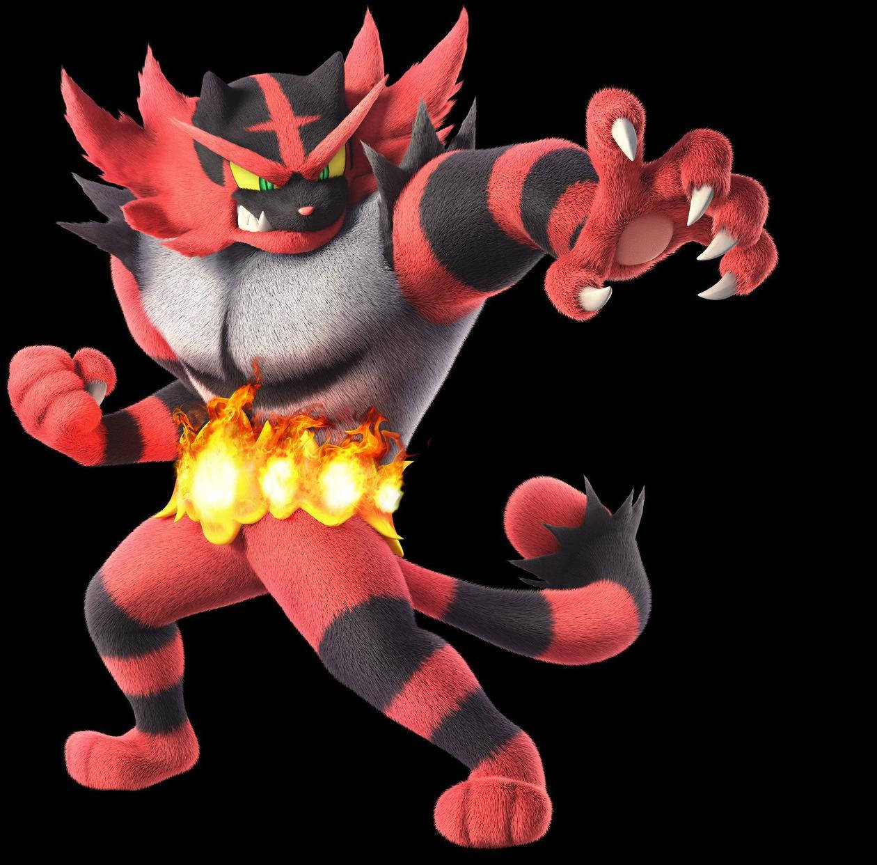 Incineroar On Black Screen Wallpaper