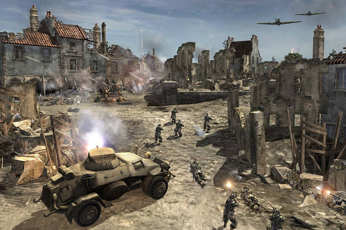 Intense Battlefield In Company Of Heroes 2 Wallpaper