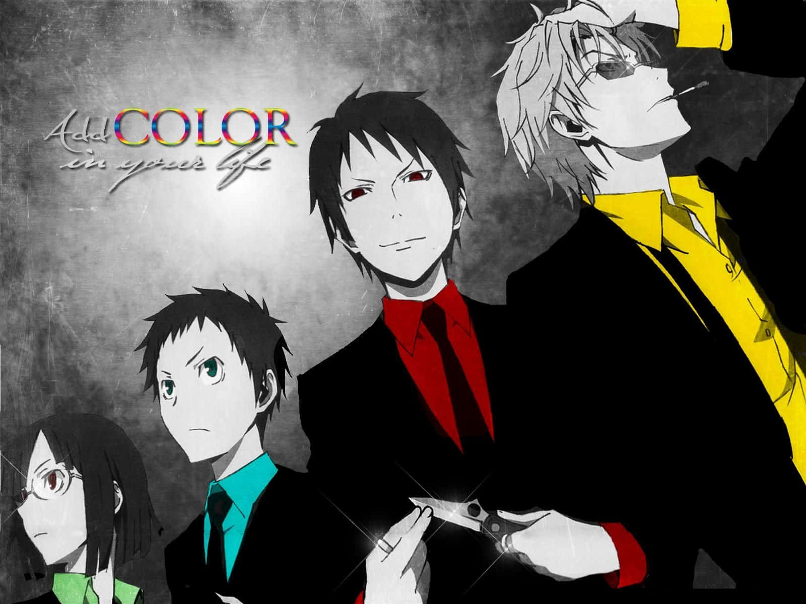 Intense Moment In Durarara Anime Series Wallpaper