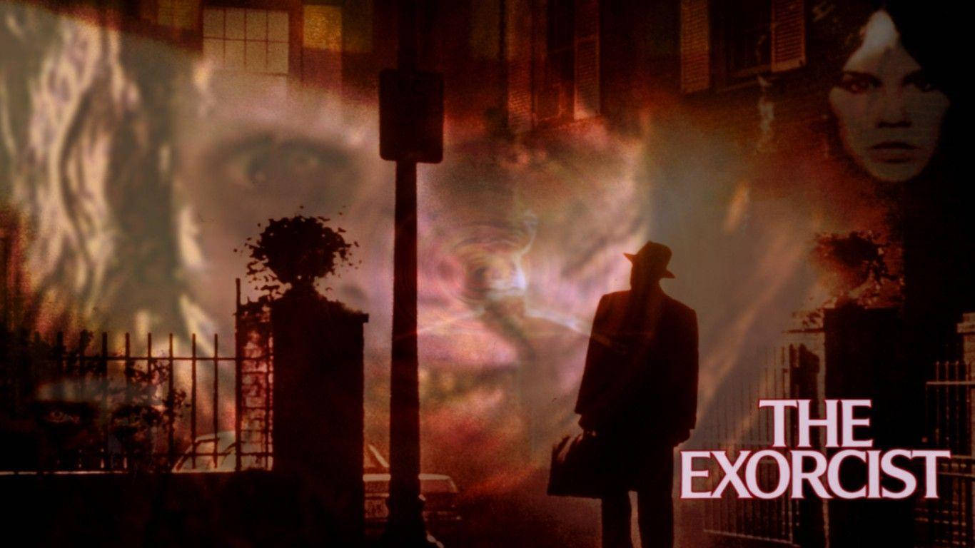 Intense 'the Exorcist' Movie Poster Wallpaper