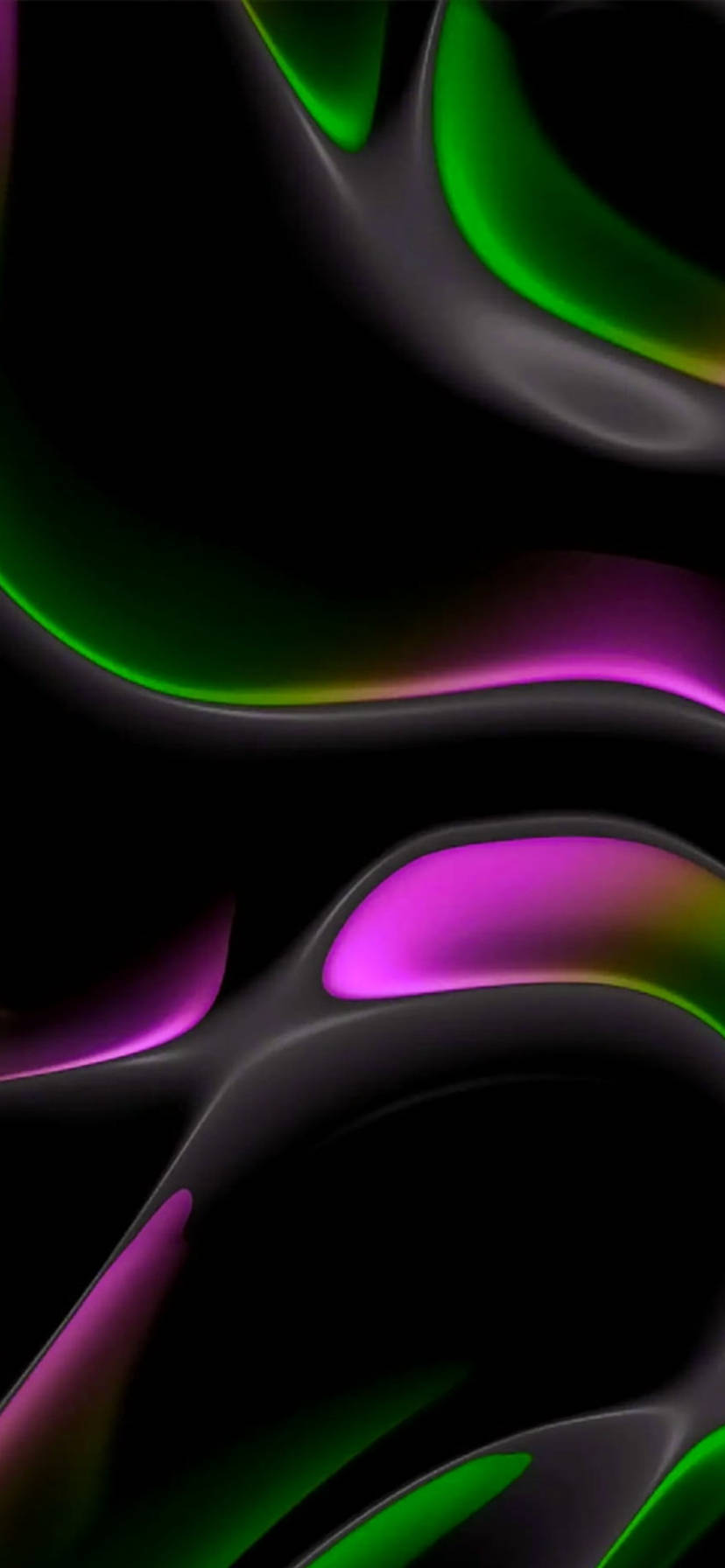 Iphone 11 Black Neon Abstract Lines Wallpaper