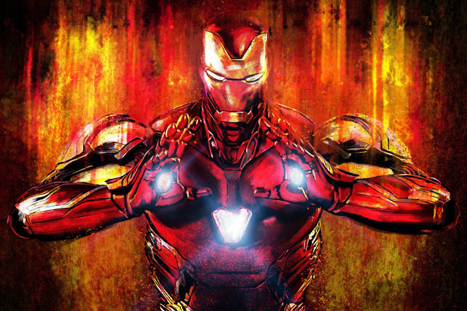 Iron Man Mark 85 Beams Charged Wallpaper