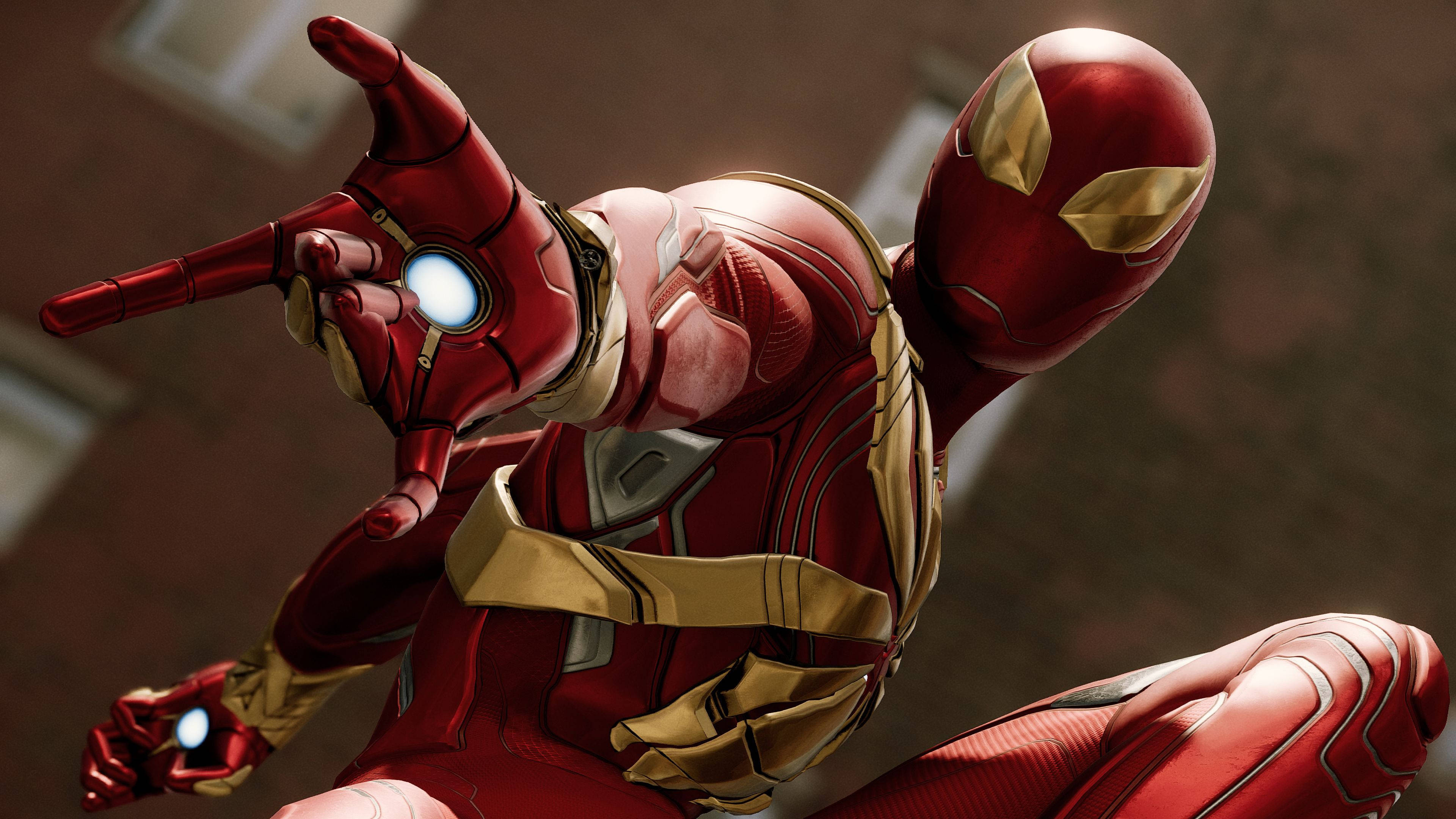 Iron Spider Gold Spiderman Armor Wallpaper