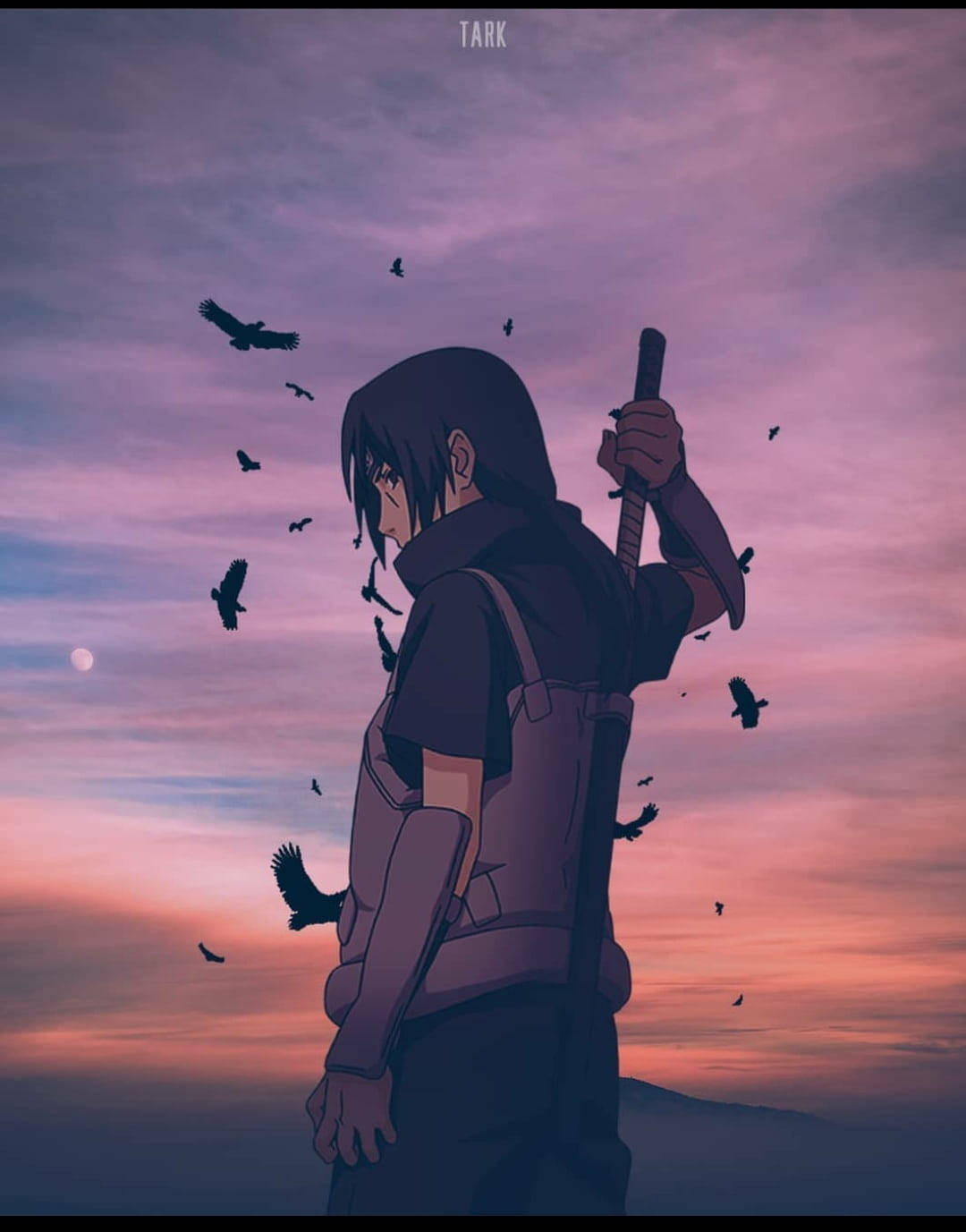 Itachi Cool Black Birds Wallpaper