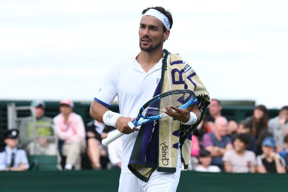 Italian Tennis Sensation Fabio Fognini In Action Wallpaper