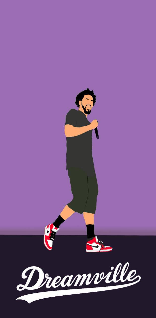 J Cole Minimalist Art Wallpaper