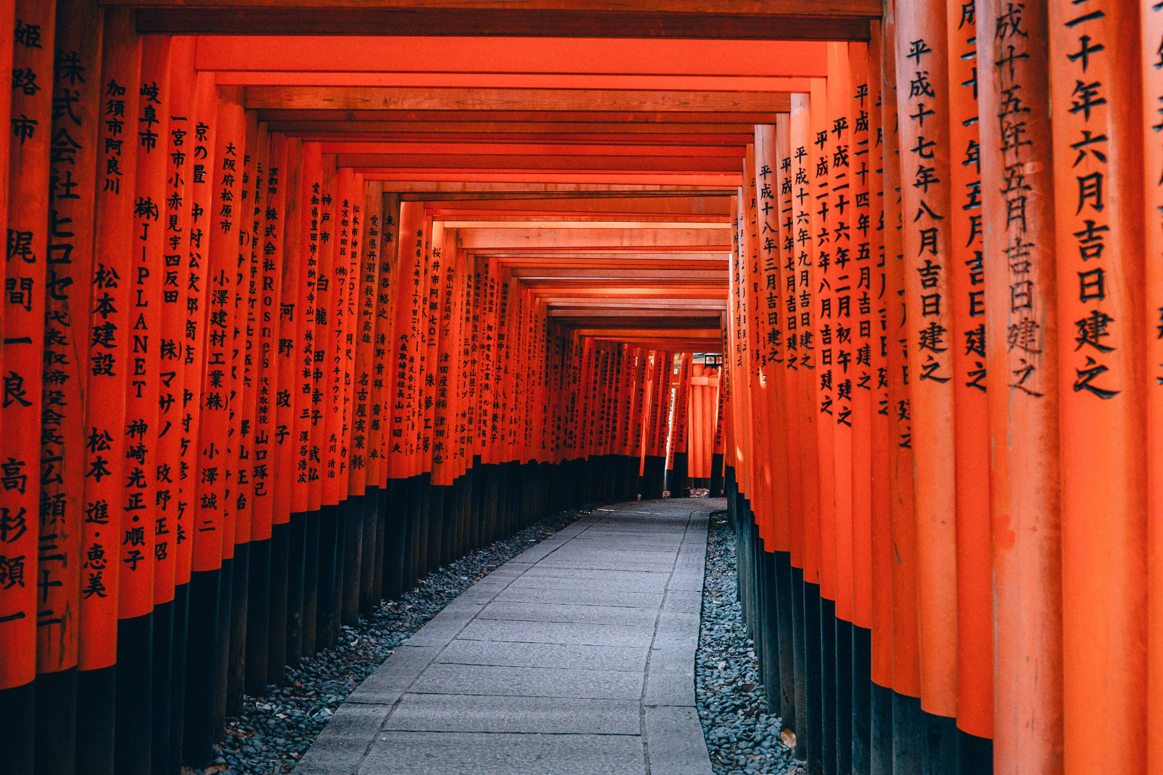 Japanese Hd Famous Tourist Spot Senbon Torii Wallpaper