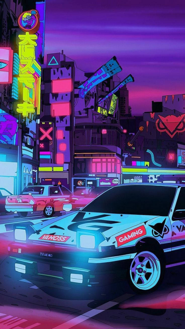 Jdm Aesthetic Neon Art Wallpaper