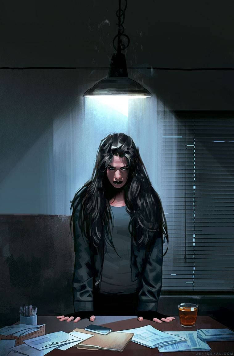 Jessica Jones In Investigation Room Wallpaper