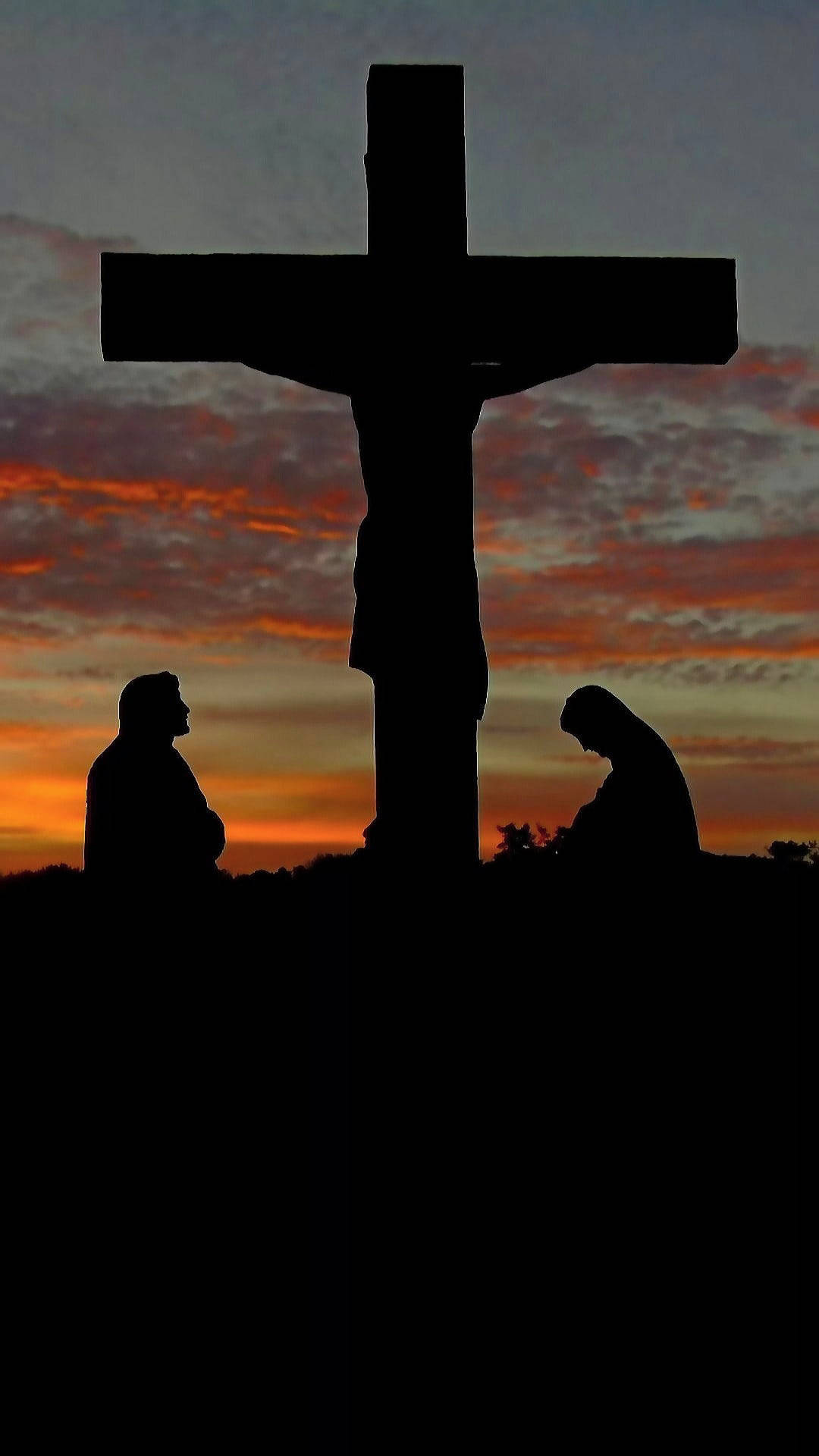 Jesus Cross Evening Mourning Wallpaper