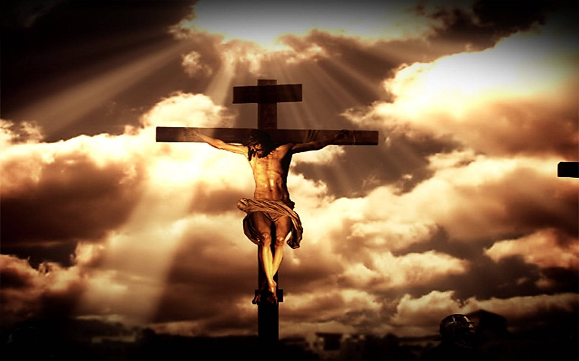 Jesus Cross Sunlit Wallpaper