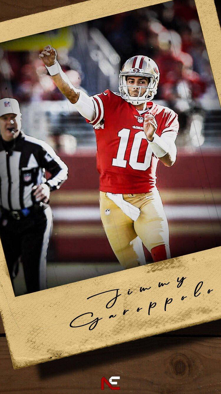 Jimmy Garoppolo Polaroid Sf 49ers Iphone Wallpaper