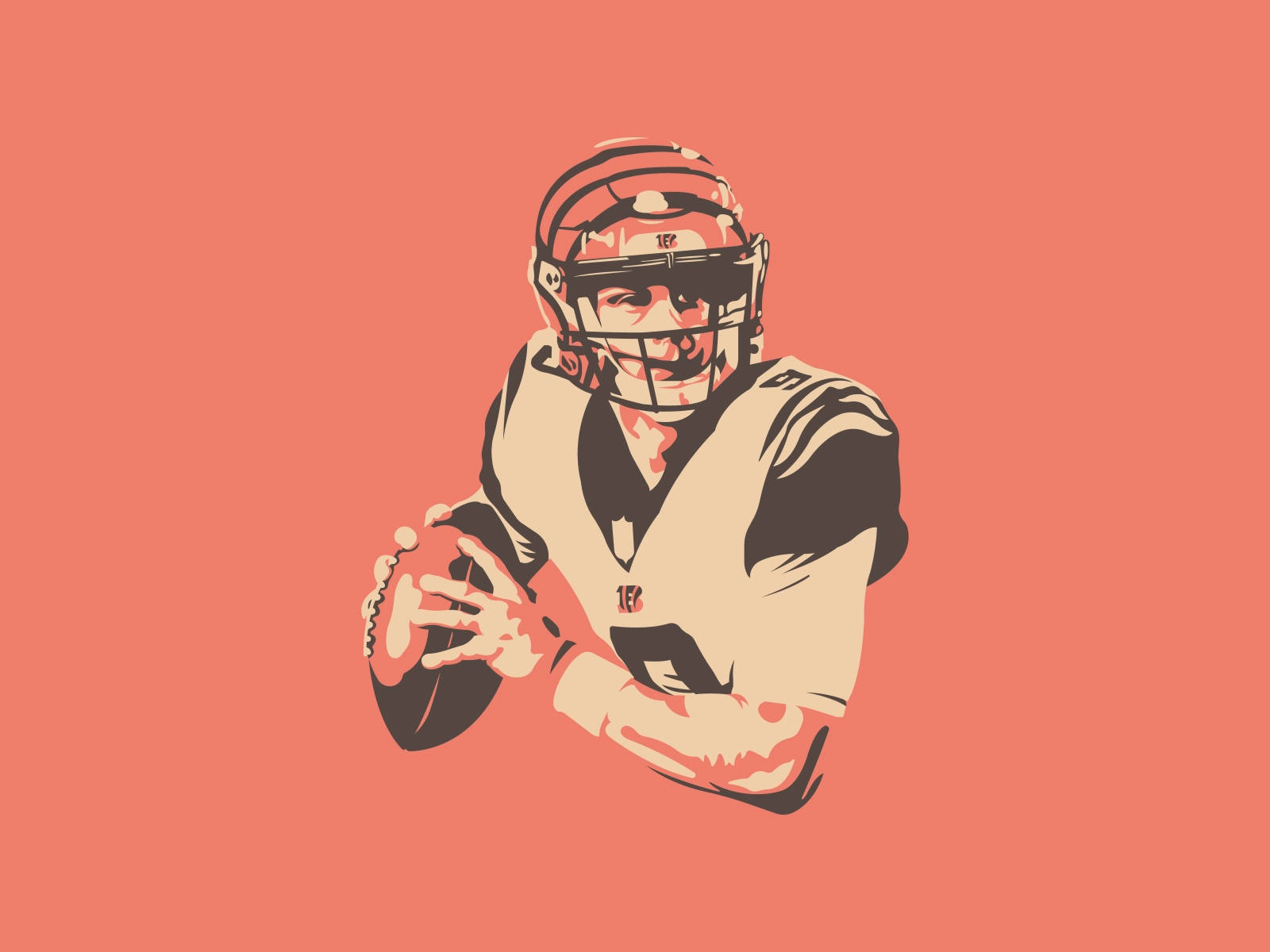 Joe Burrow Digital Art Wallpaper