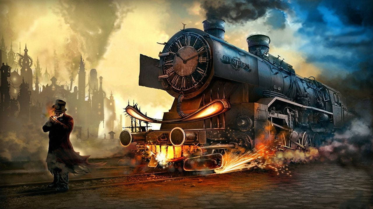 Journey Through Time And Space In Steam-powered Locomotion Wallpaper