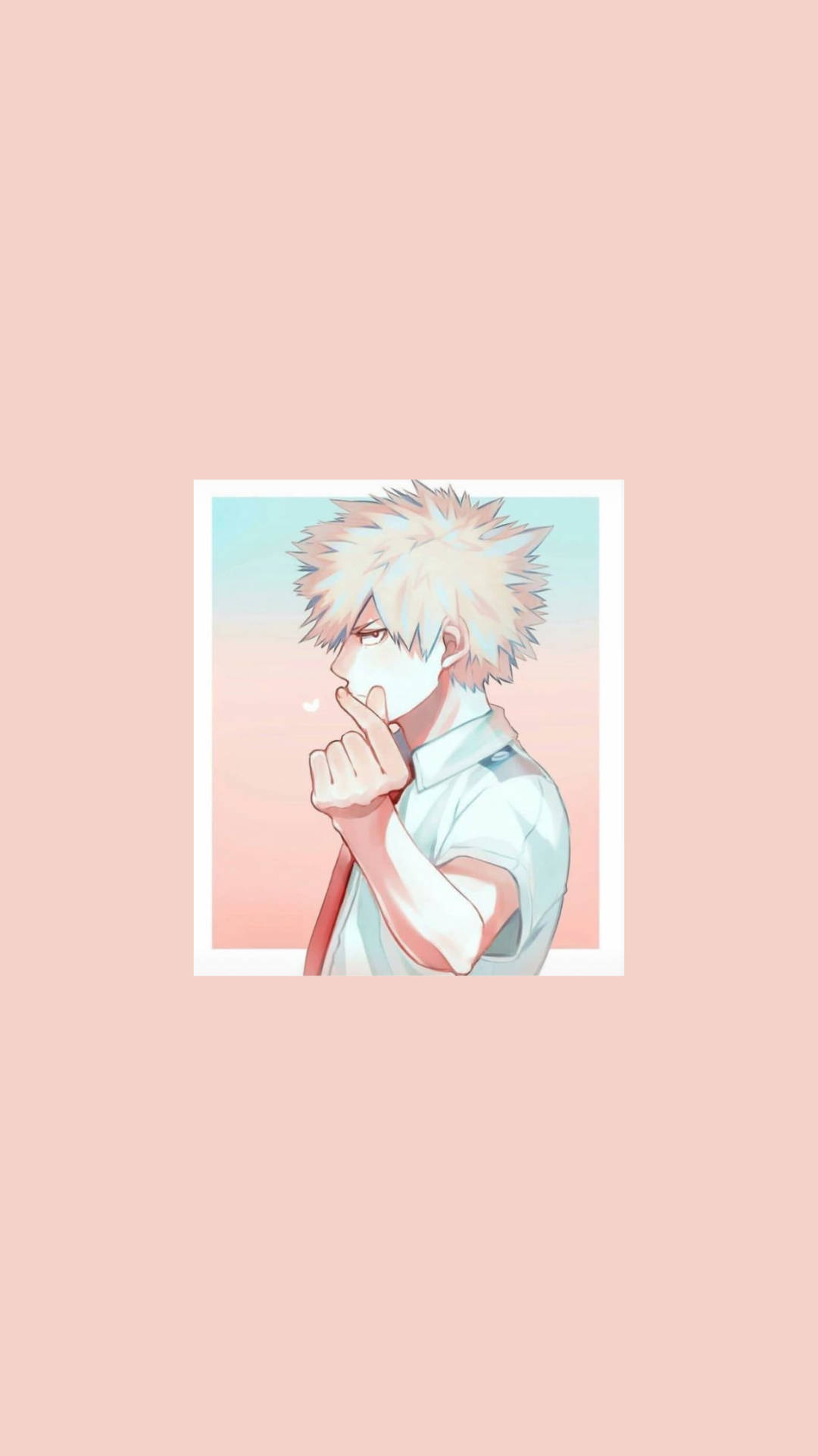 Kacchan Finger Heart Wallpaper