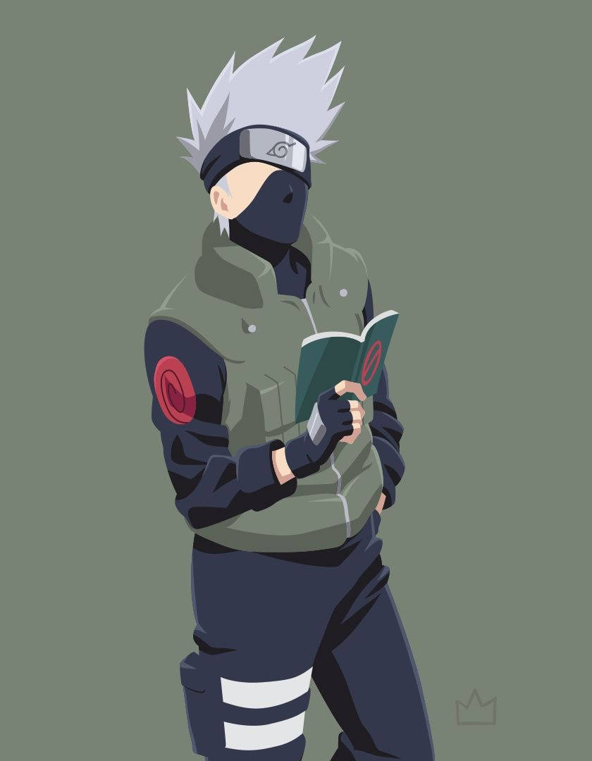 Kakashi Iphone With Green Book Wallpaper