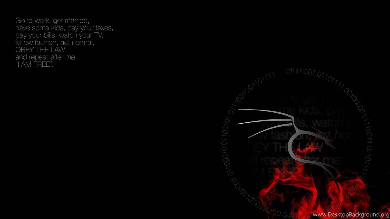 Kali Linux I Am Free Wallpaper