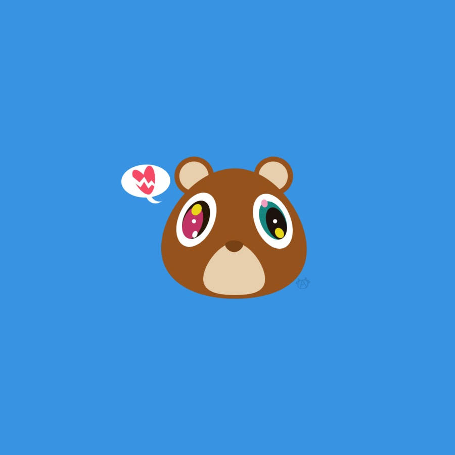 Kanye West Bear Heartbreak Speech Bubble Wallpaper