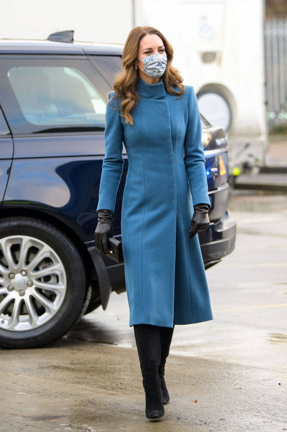 Kate Middleton In Catherine Walker Coat Wallpaper