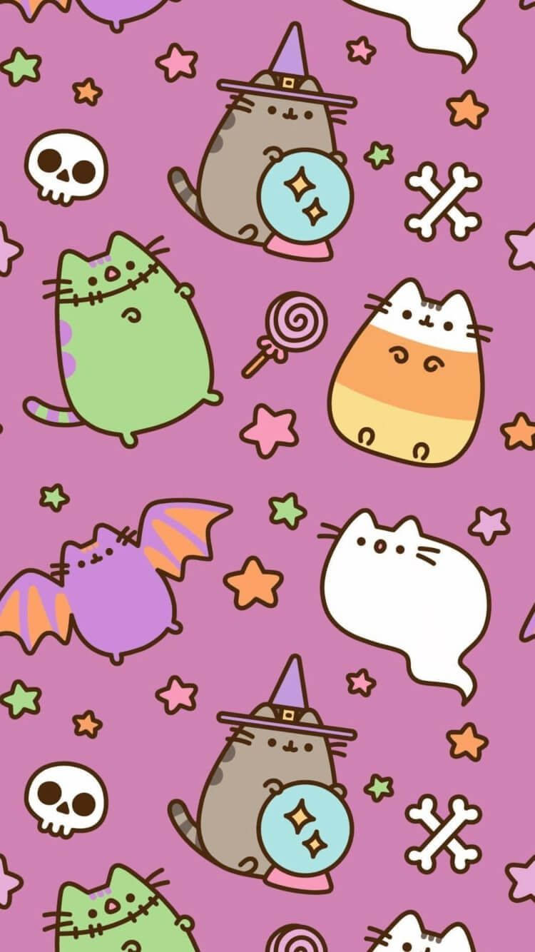 Kawaii Hd Halloween Pusheen Wallpaper