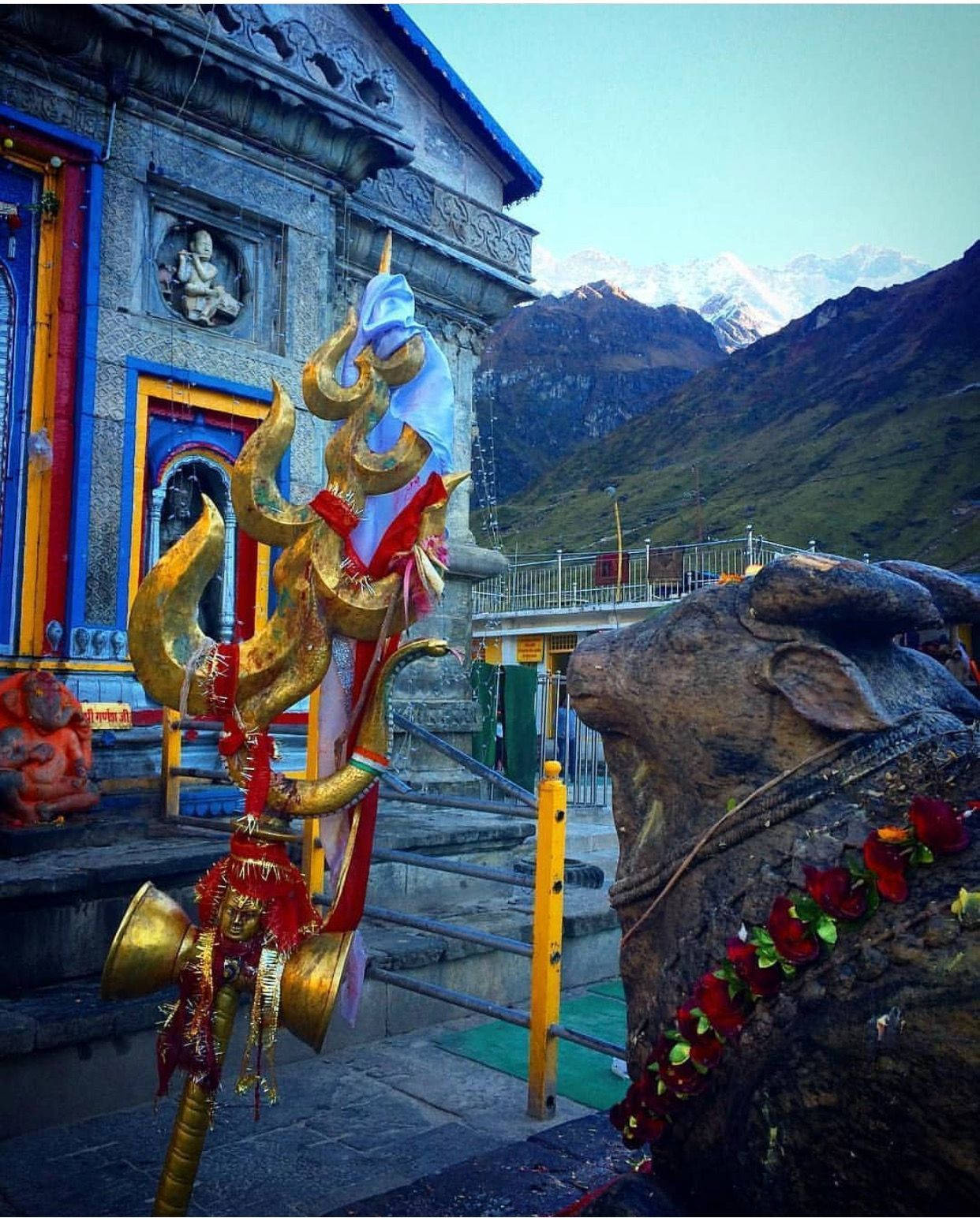 Kedarnath Temple Trishul Wallpaper