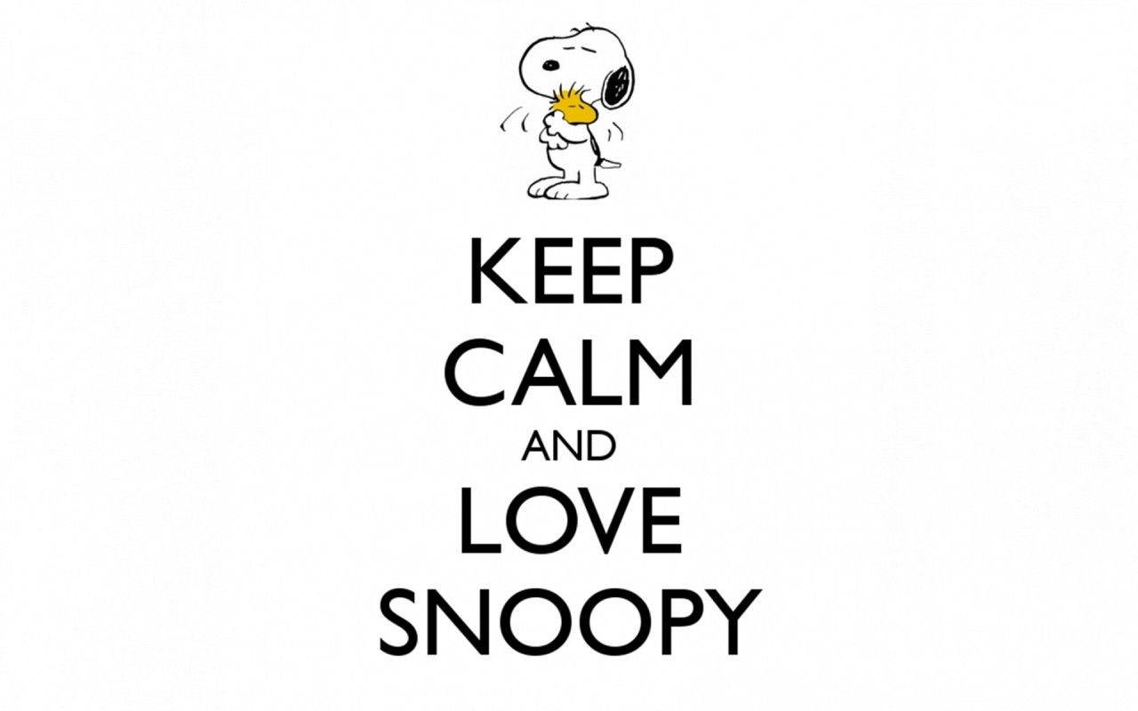 Keep Calm And Love Snoopy Wallpaper