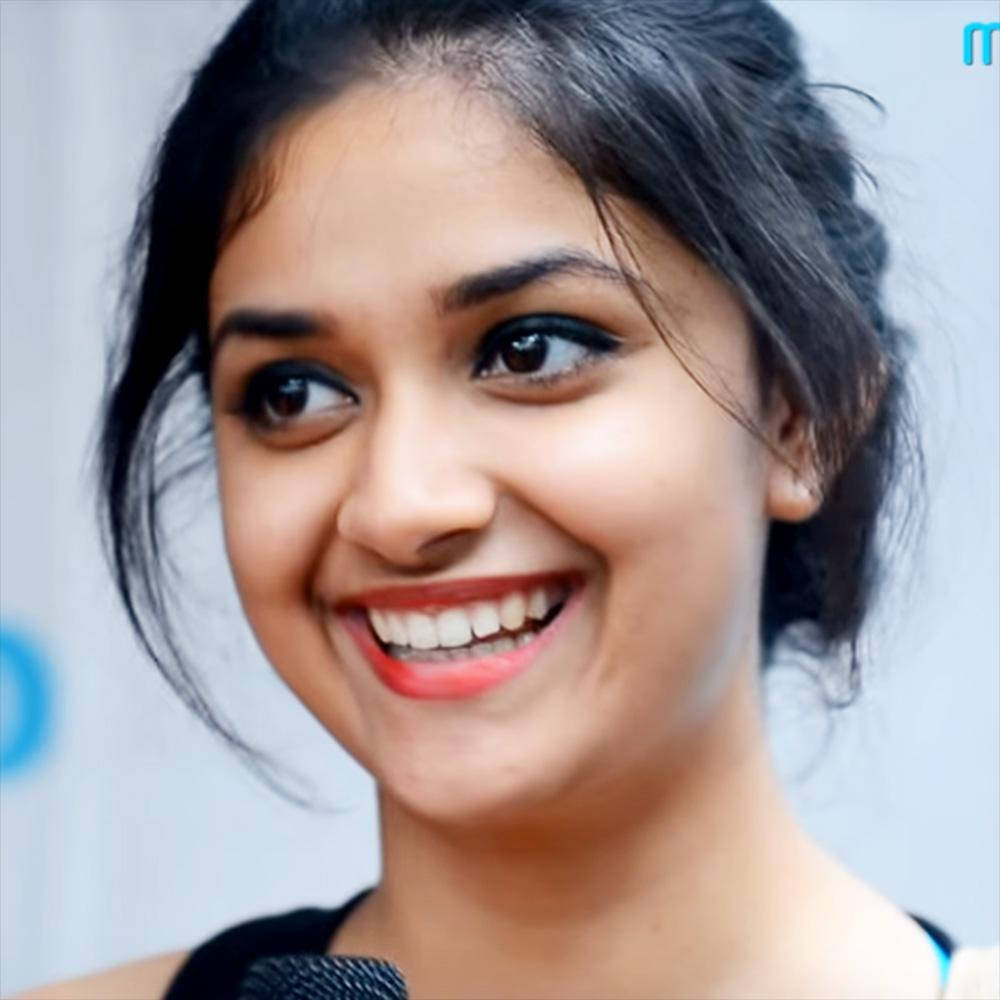 Keerthi Suresh Smiling Close-up Hd Wallpaper