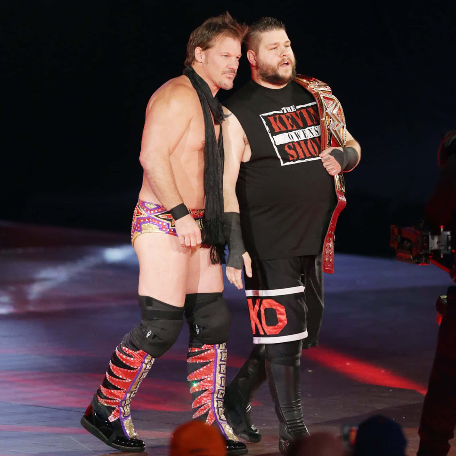 Kevin Owens Chris Jericho Wrestler Buddies Wallpaper