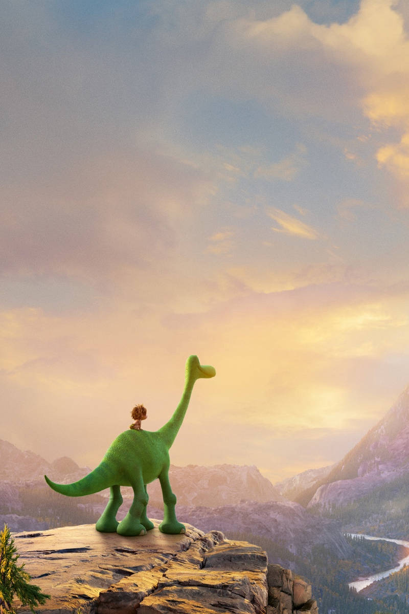 Kid And Diplodocus Aesthetic Dino Wallpaper