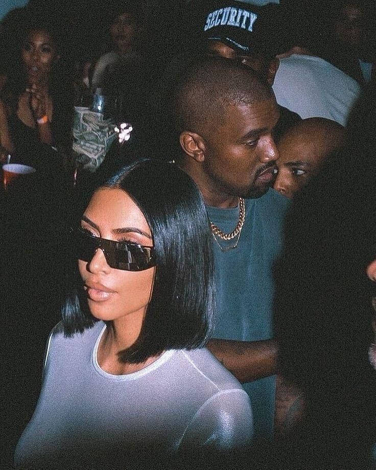 Kim Kardashian And Kanye West Party Together Wallpaper