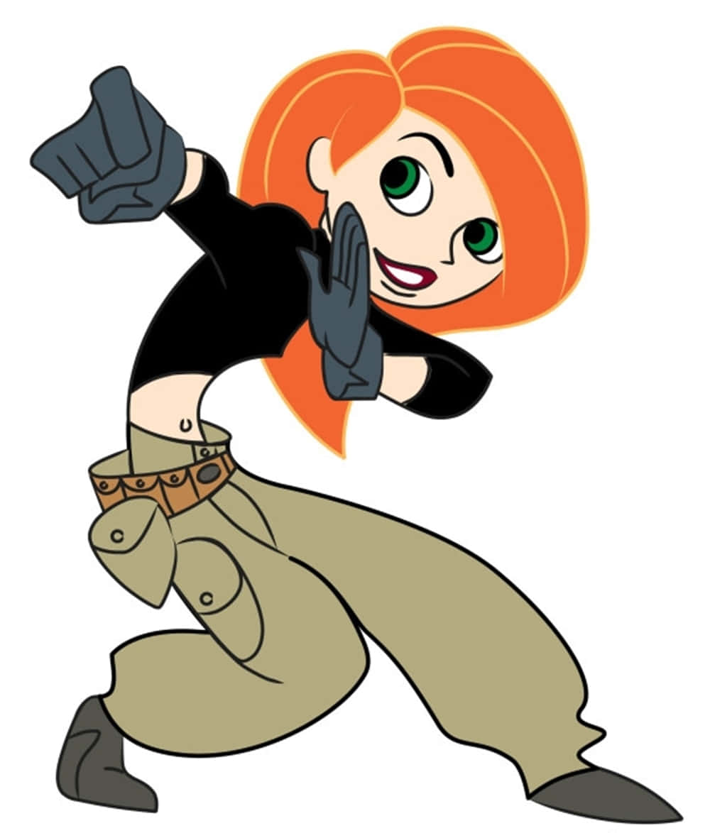 Kim Possible In Action: The Fearless Heroine On A Mission Wallpaper