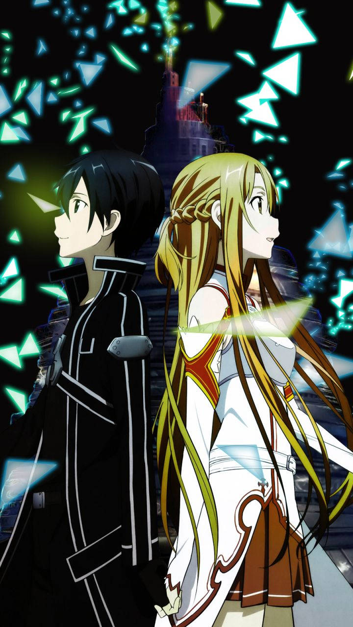 Kirito, Asuna And Yui Journey Through The Vr Mmorpg Sword Art Online Wallpaper