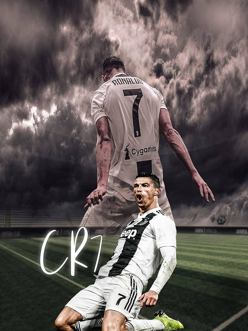 Kneeling Cr7 3d Wallpaper