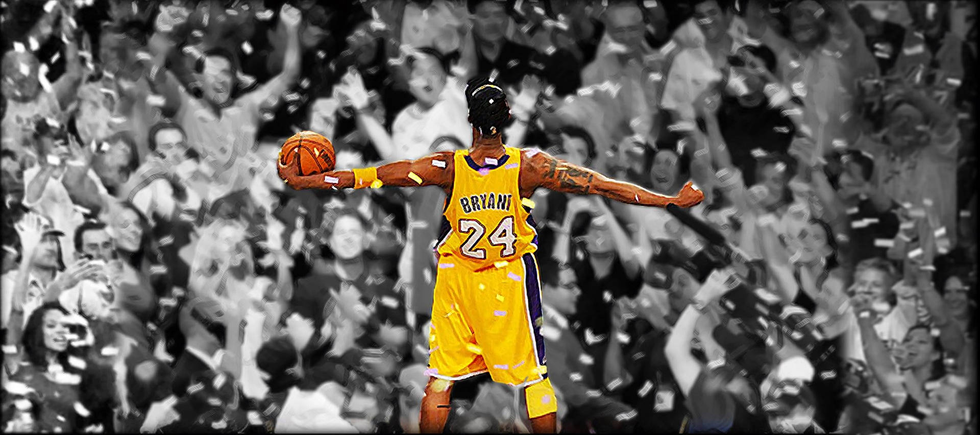 Kobe Bryant Cool Confetti Wallpaper