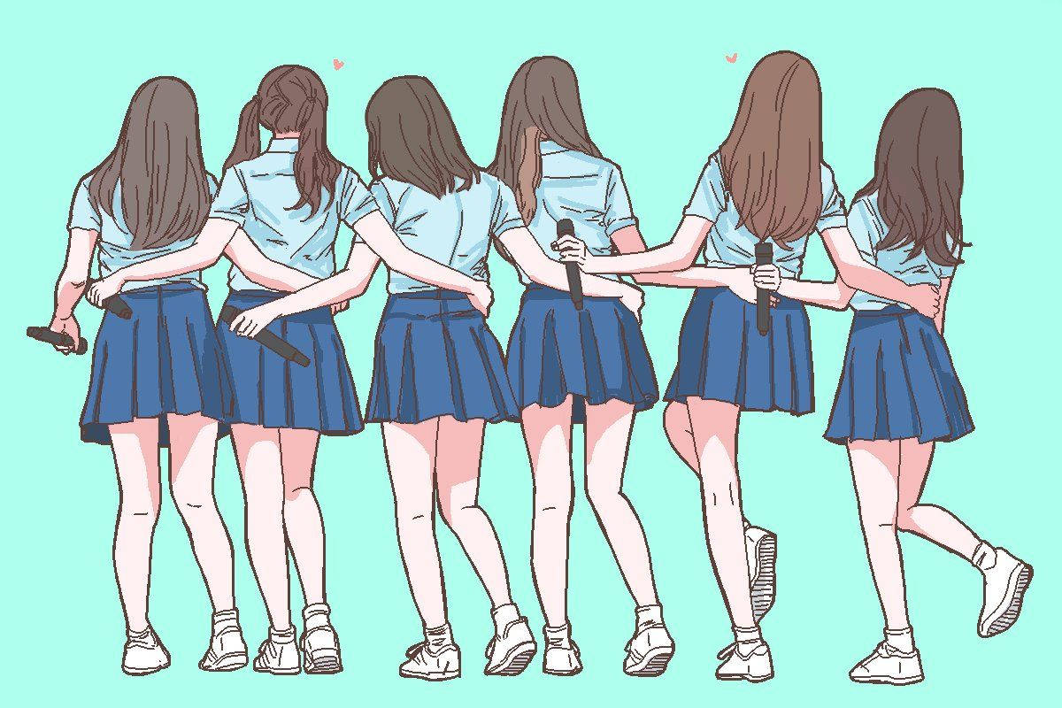 Korean Aesthetic School Girl Art Wallpaper