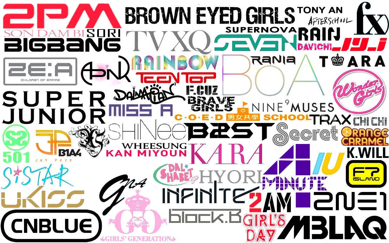 Kpop Logo Collage Wallpaper