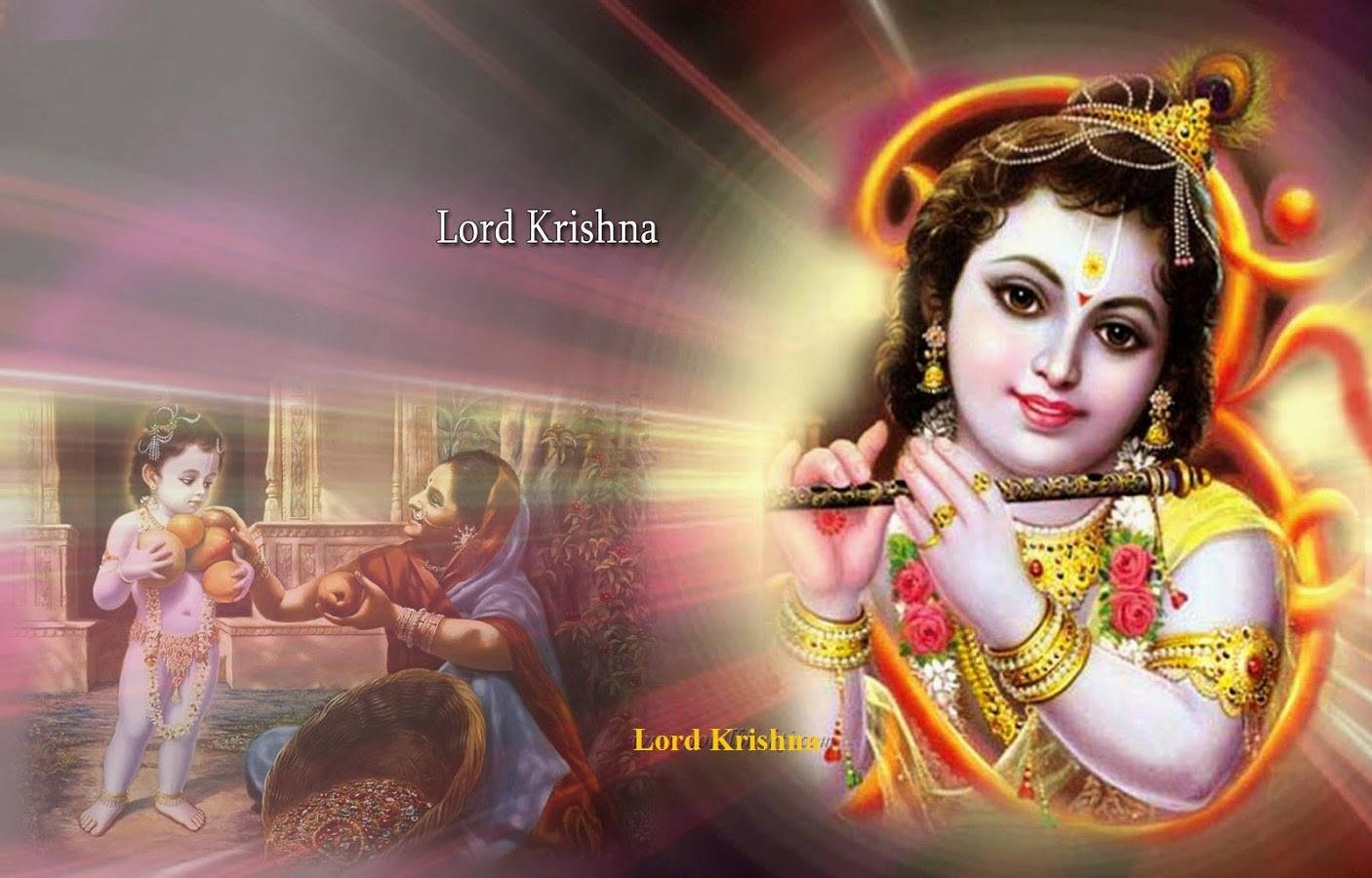 Krishna Bhagwan And Yashoda Wallpaper