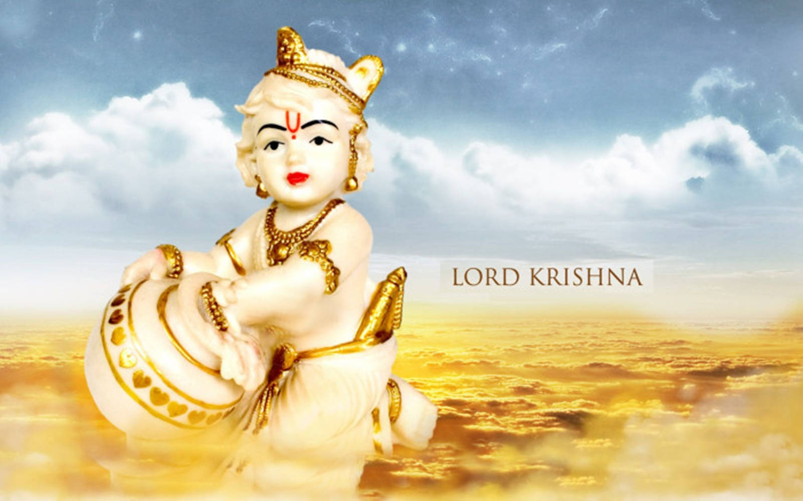 Krishna Janmashtami Ivory Statue Wallpaper