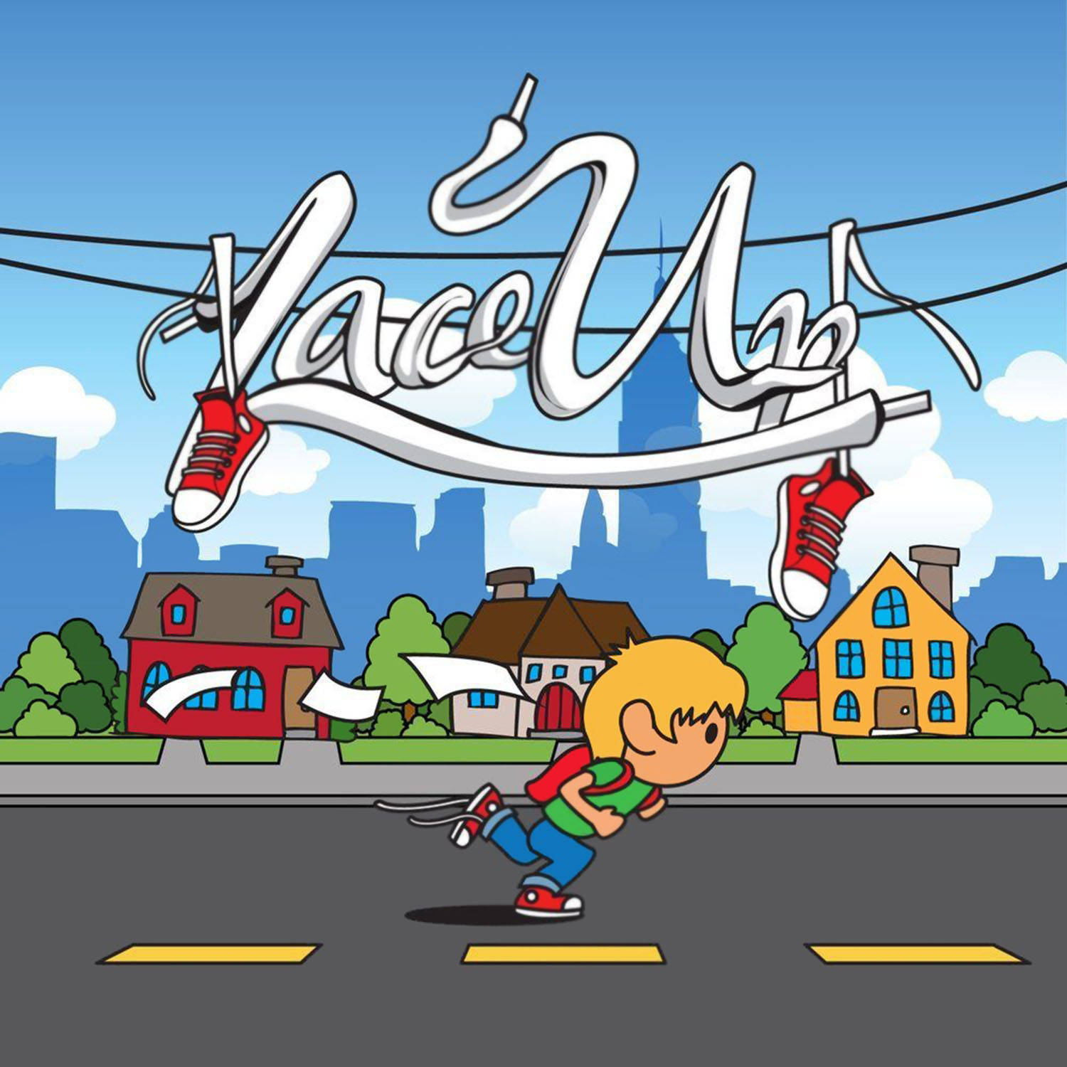 Lace Up Kid In City Wallpaper