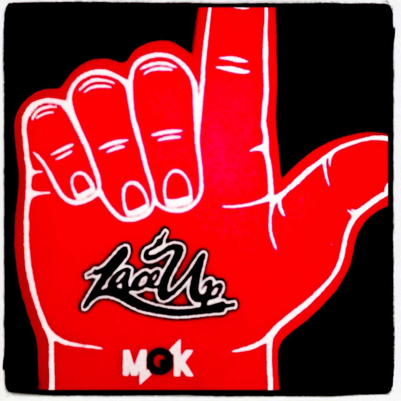 Lace Up Red Hand Sign Wallpaper