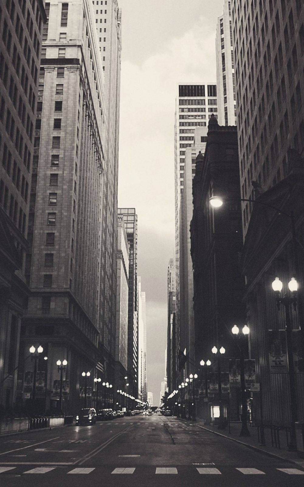 Lasalle Street Station Black White Iphone Wallpaper