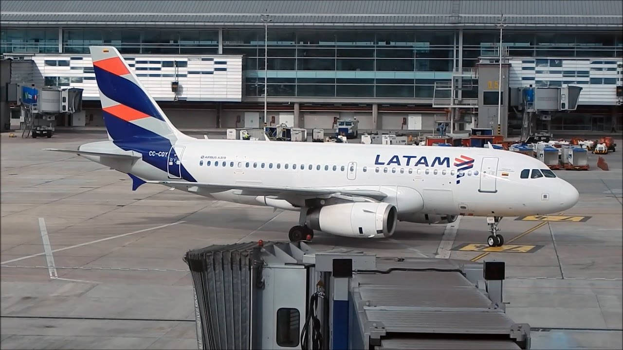 Latam Airlines Plane Preparing To Board Wallpaper