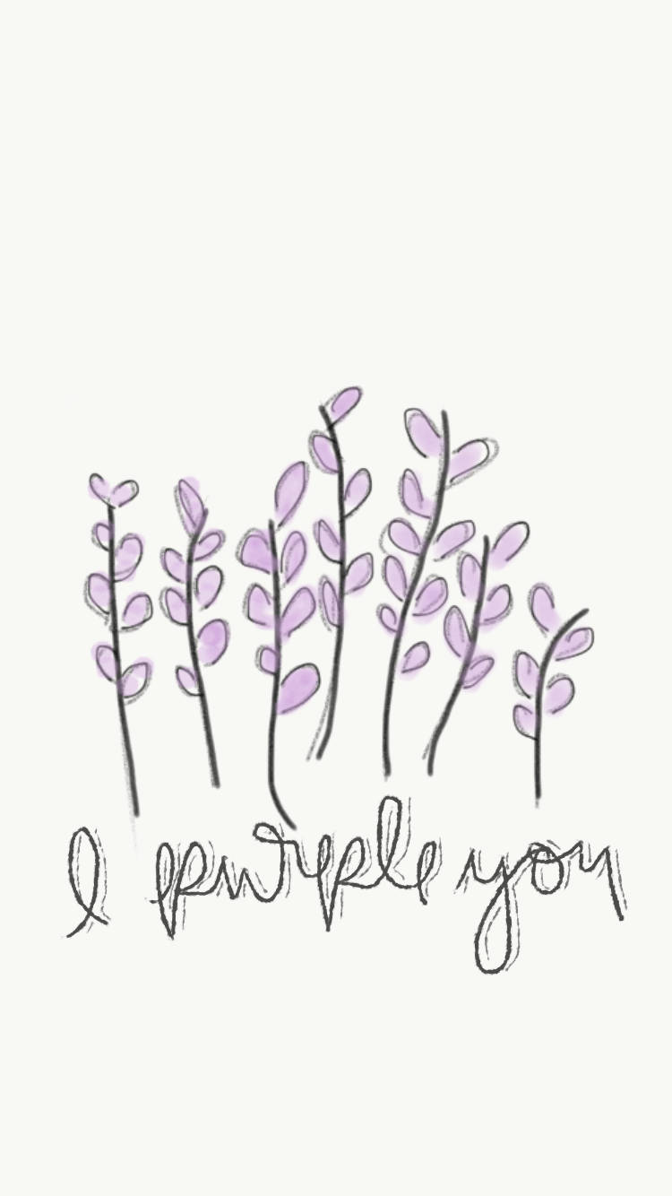 Lavender Stalks I Purple You Background Wallpaper